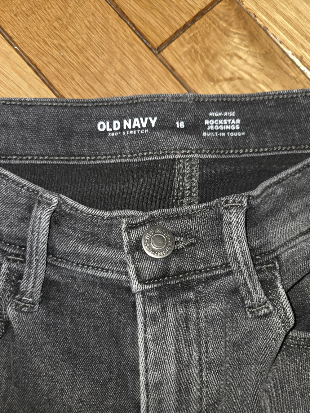 Old Navy Girls- Dark Black Rockstar Skinny Ripped Jeans